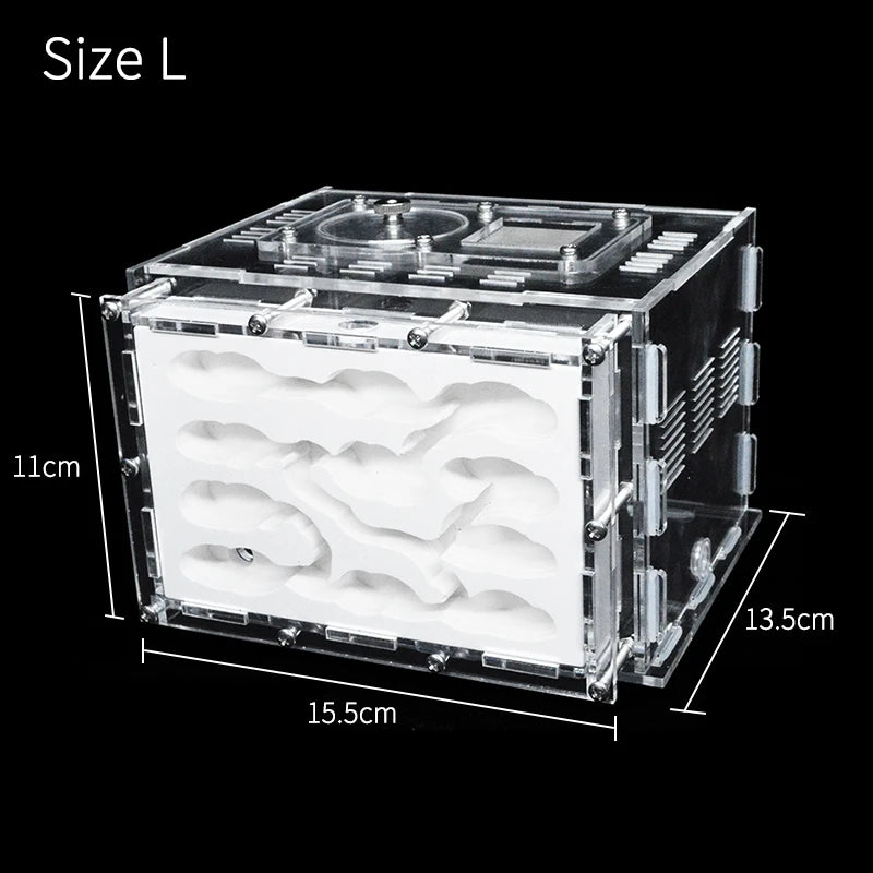 DIY Acrylic Ant Farm Gypsum Ecological Ant House for Pet Anthill Ant Nest Workshop with Feeding Area Insect Villa castle