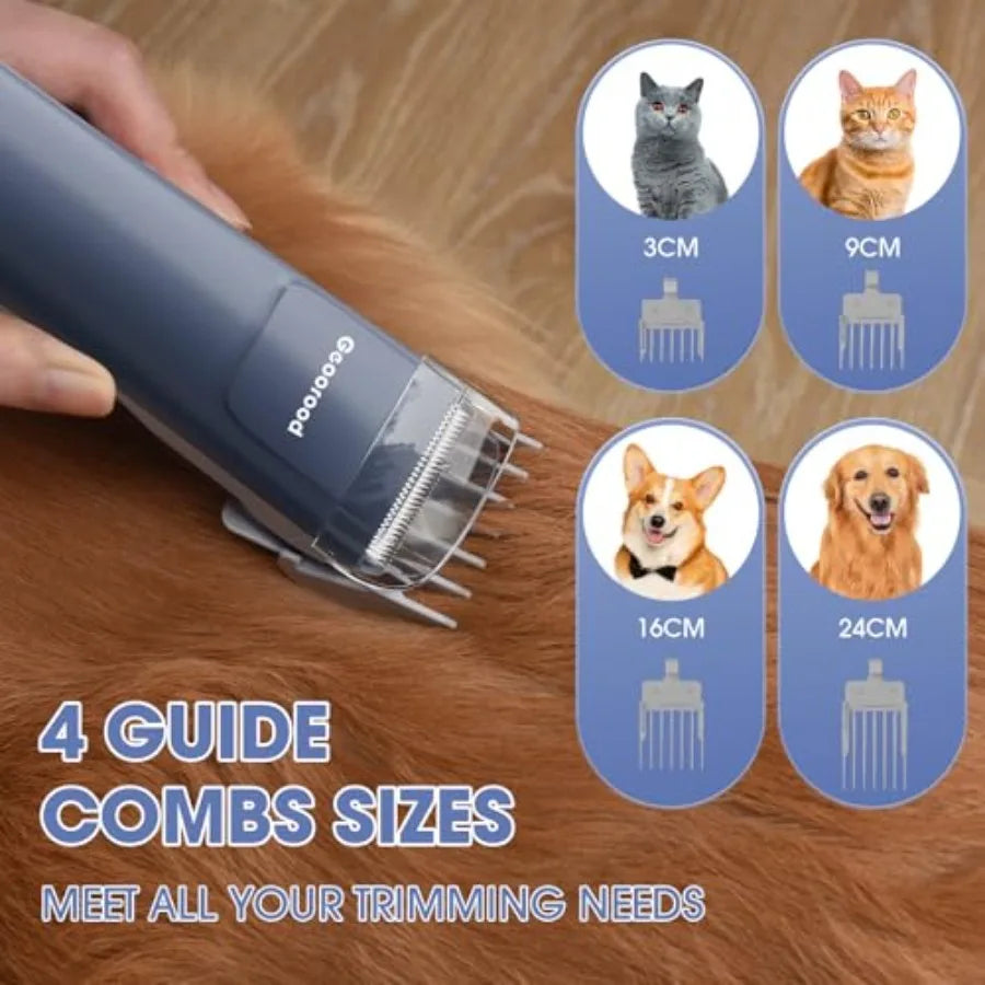 Dog Grooming Vacuum and Dryer Kit Blower for Pet Vacuum Grooming 7 in 1 with Clippers for Dogs Hair Shedding Brush Remover Tool