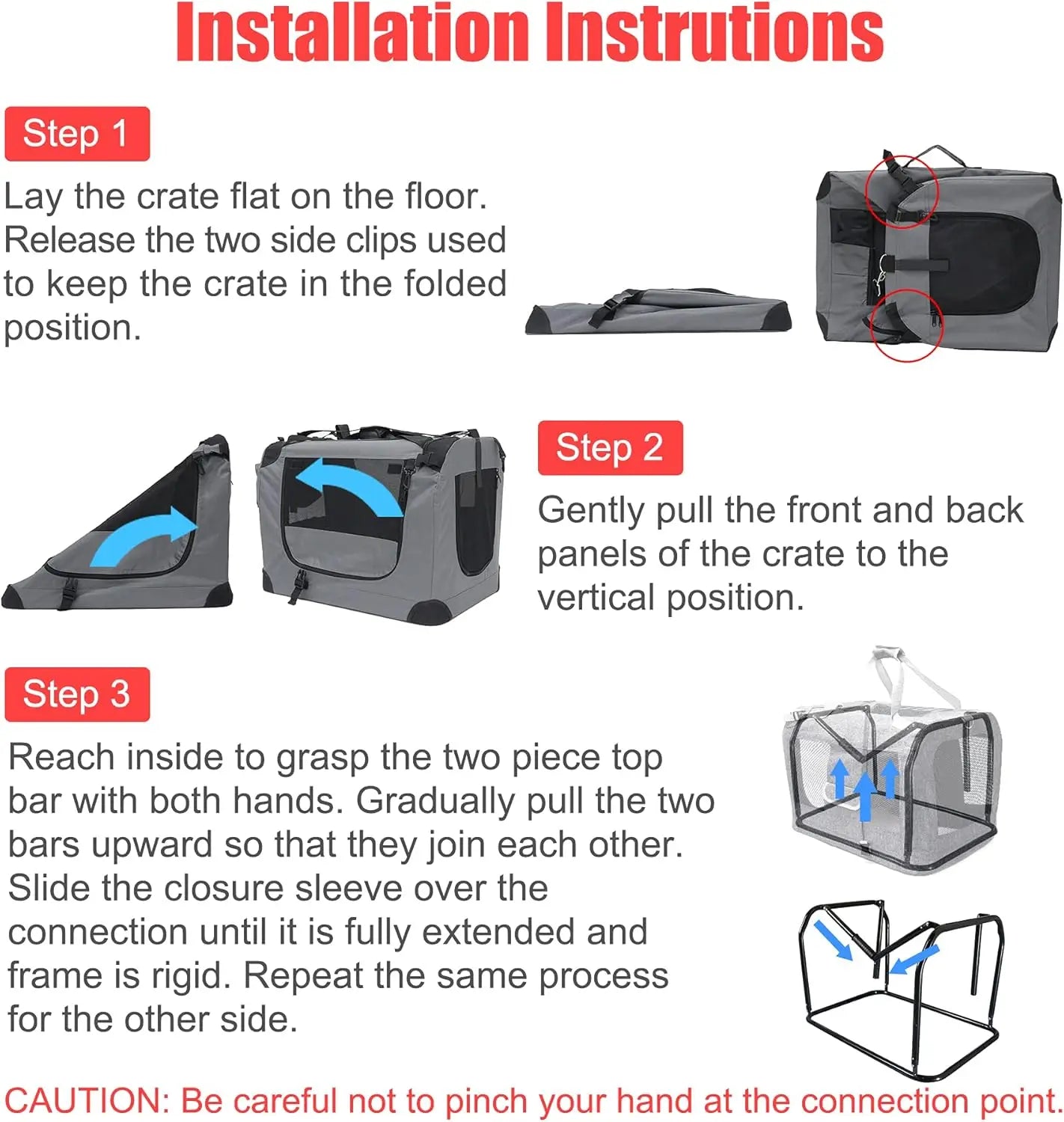 Large Cat Carrier 24x16.5x16.5in Soft-Sided Portable Pet Crate for Car Travel with Collapsible Litter Box & Bowl