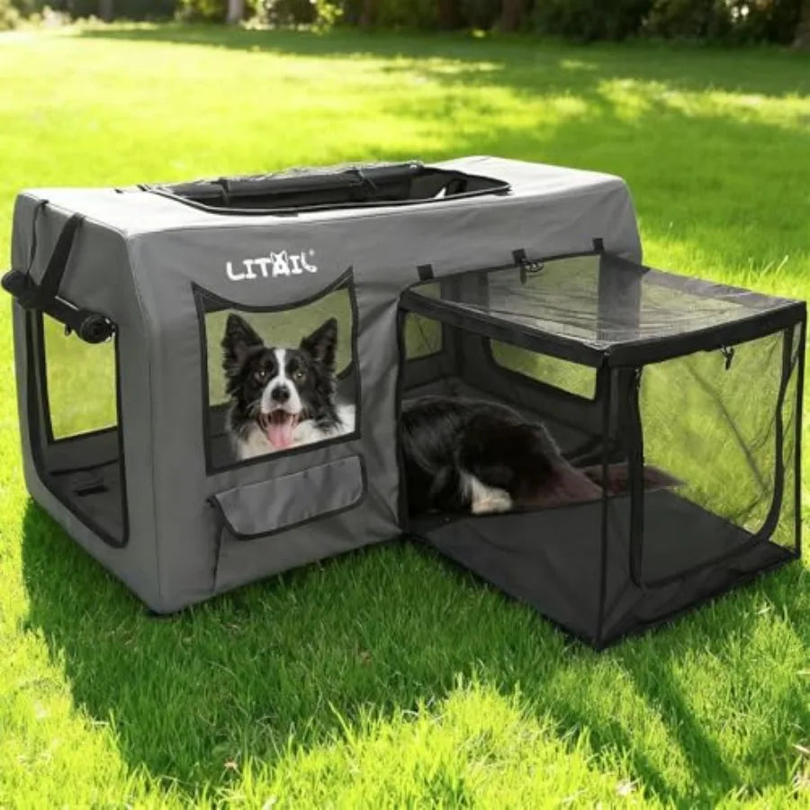 Extra Large Dog Crate for Multi-Cat Families, Pet Carrier for Multi-Cat Families and Small Dog Owners, Puppies, Rabbits, 39 Inc