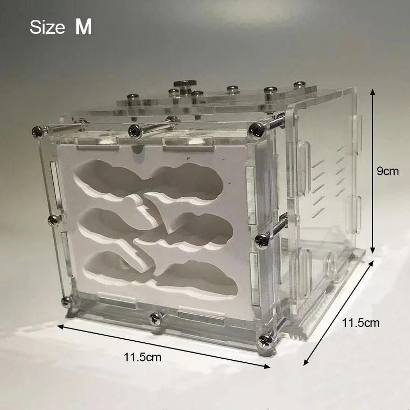DIY Acrylic Ant Farm Gypsum Ecological Ant House for Pet Anthill Ant Nest Workshop with Feeding Area Insect Villa castle